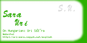 sara uri business card